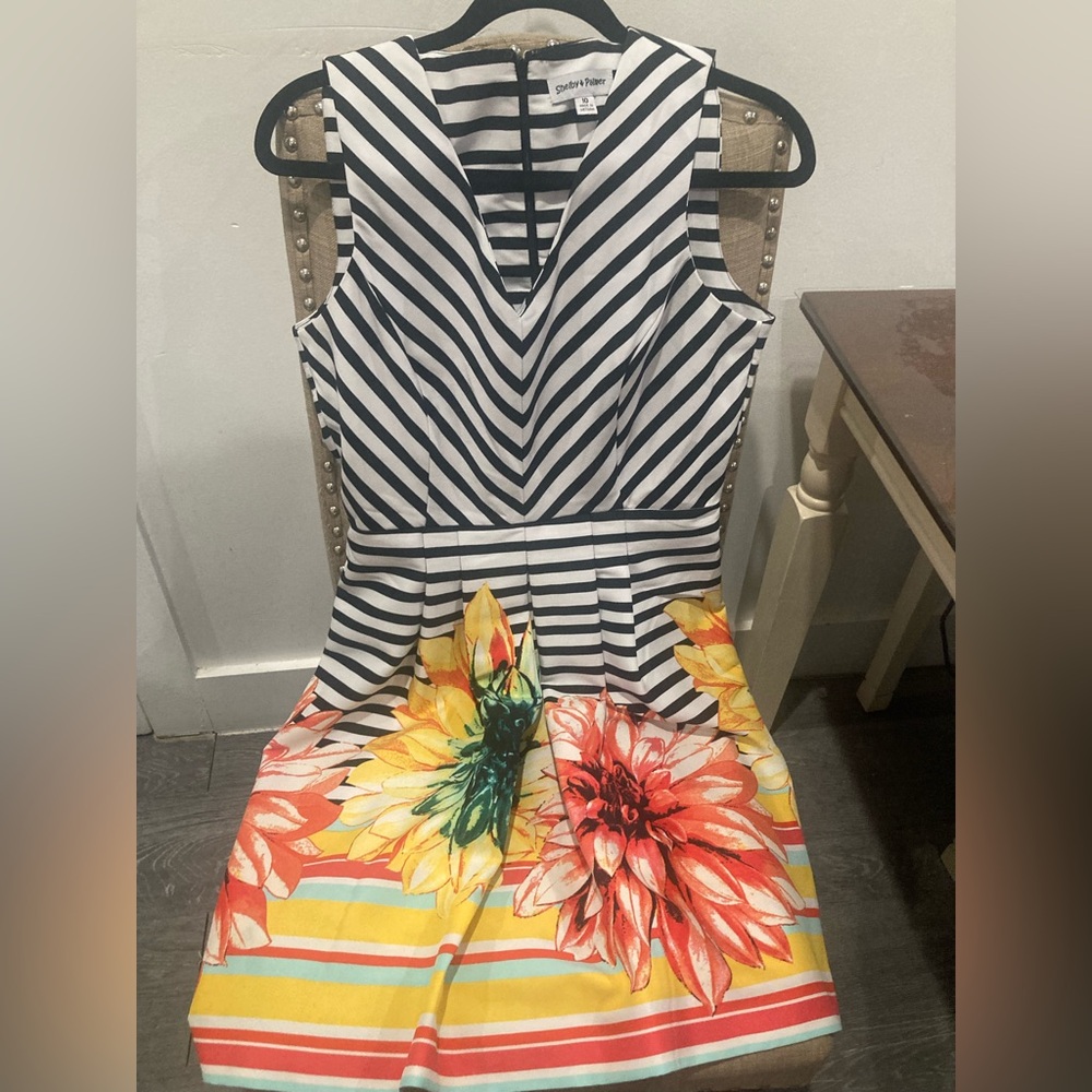Shelby & Palmer Black and White Striped Dress